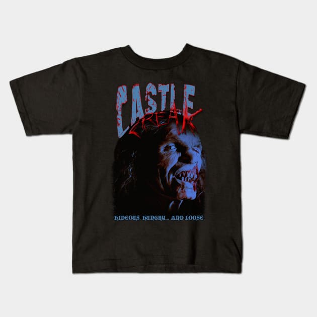 Castle Freak, Classic Horror, (Version 3) Kids T-Shirt by The Dark Vestiary